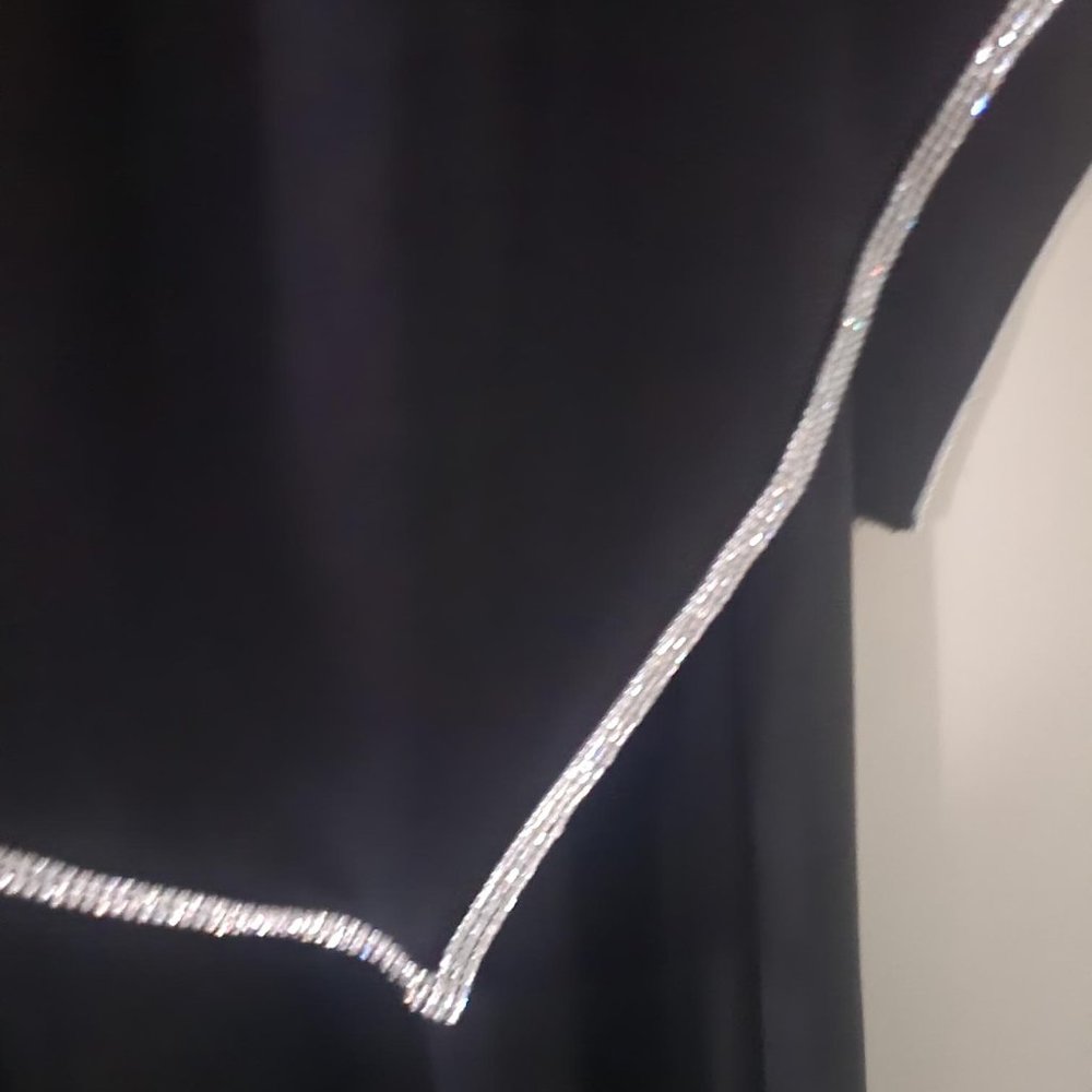 MSK Black Rhinestone Trim Jumpsuit - Size Medium - Picture 3 of 4